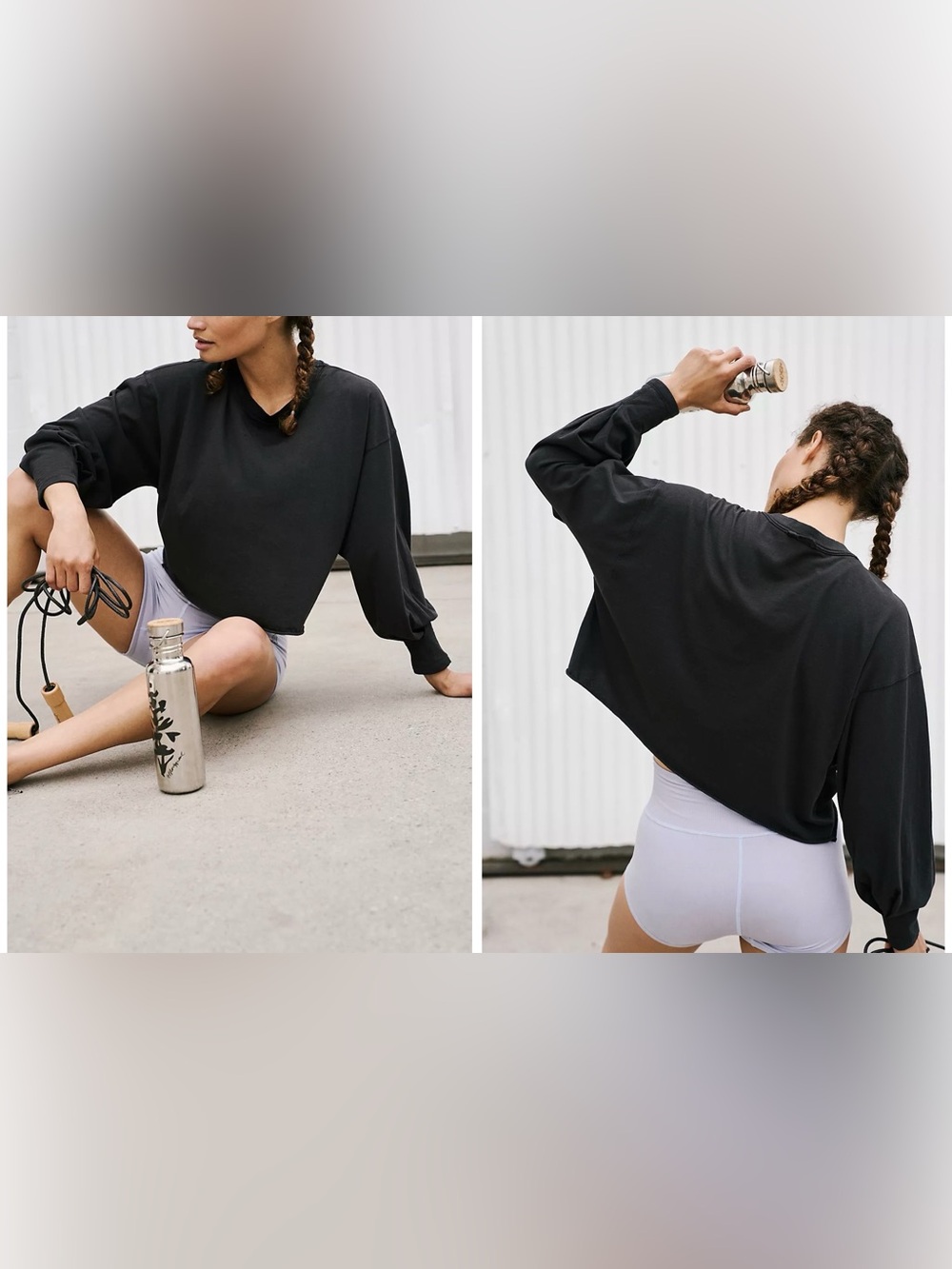 NWOT Free People FP Movement Inspire Layer - black - XS